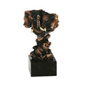 Elephant Antique Bronze Figurine - 6" W x 10.5" H